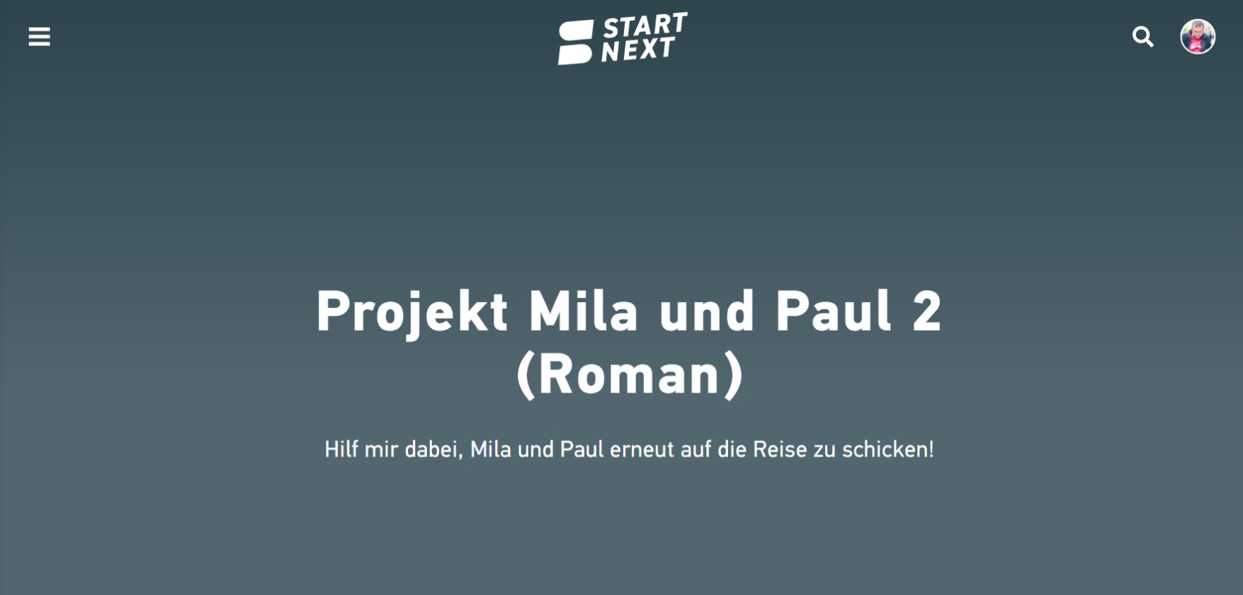 Mila und Paul 2 Romanprojekt auf Startnext